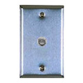 Allen Tel Flush Stainless Steel Faceplate with Coax F Coupler ATBK-F-81